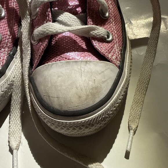 Converse All Star Chuck Taylor East Coaster Girls 12 Shoes 647732F Glitter Pink - Picture 10 of 16